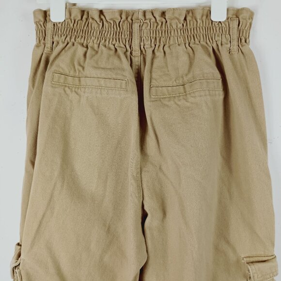 Forever 21 Cargo Pants Womens L Khaki High Rise Y2K Parachute Streetwear - Picture 7 of 11